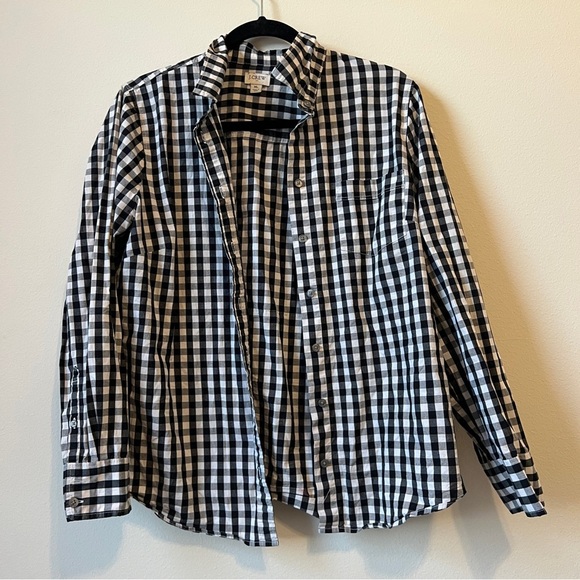 J.Crew Gingham lightweight cotton shirt in signature fit In Gngm Md - Picture 4 of 6